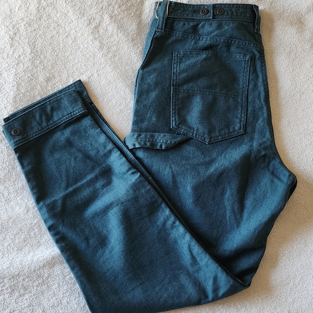 NWOT Patagonia All Seasons Hemp Canvas Double Knee Pants Women’s 10 Teal Utility